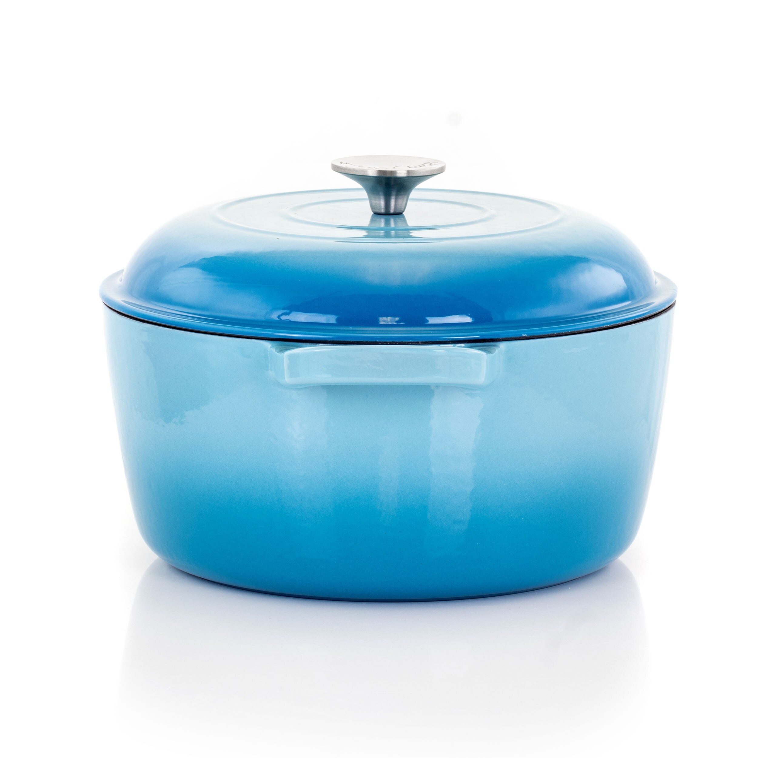 MegaChef  5 Qt Cast Iron Casserole Dish w/ Ombre Enameled Coating