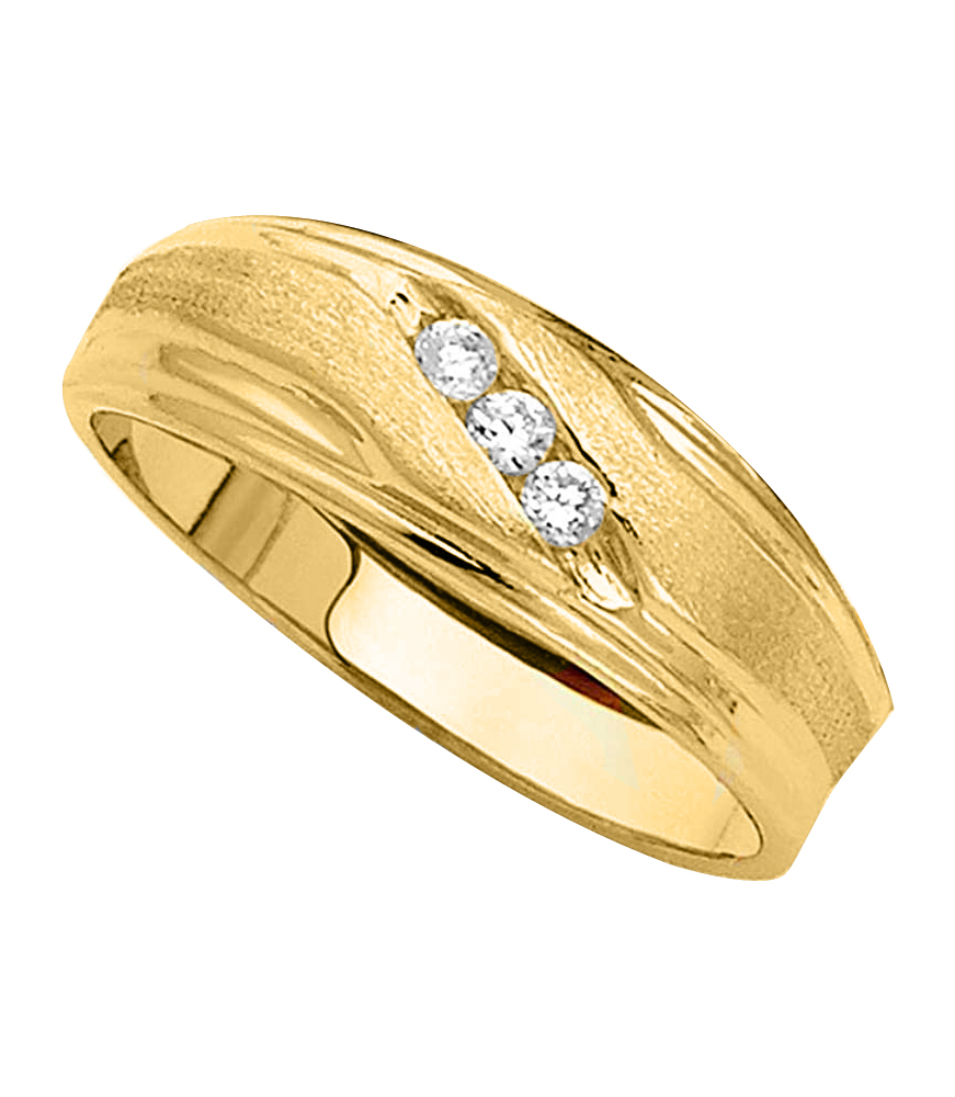 14k Yellow Gold Cubic Zirconia 6-mm Ladies Wedding Band