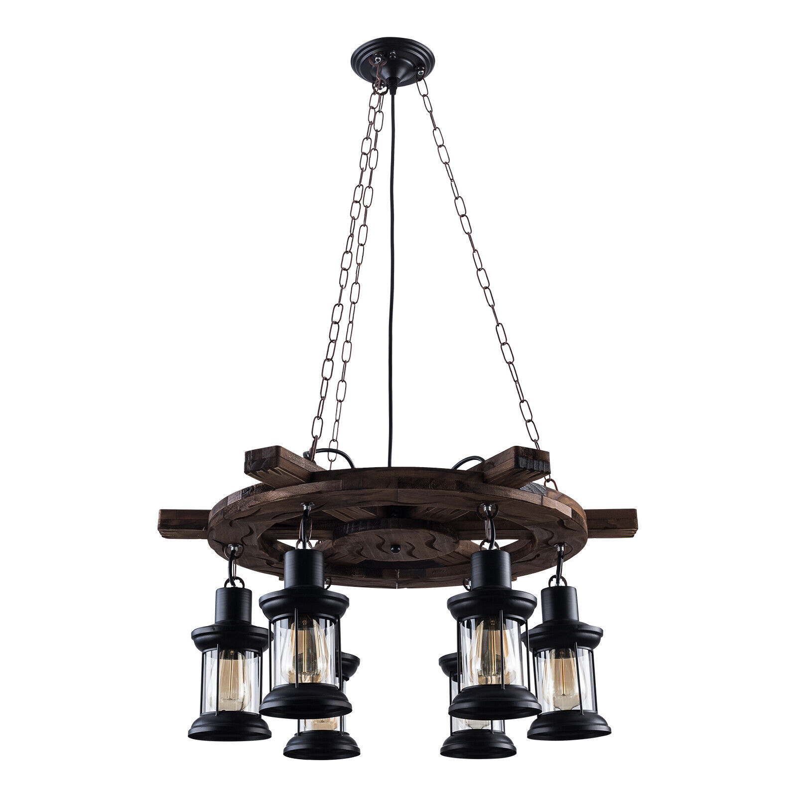 MIDUO Kitchen Island Lamp Farmhouse Chandelier Ceiling Glass Pendant Light