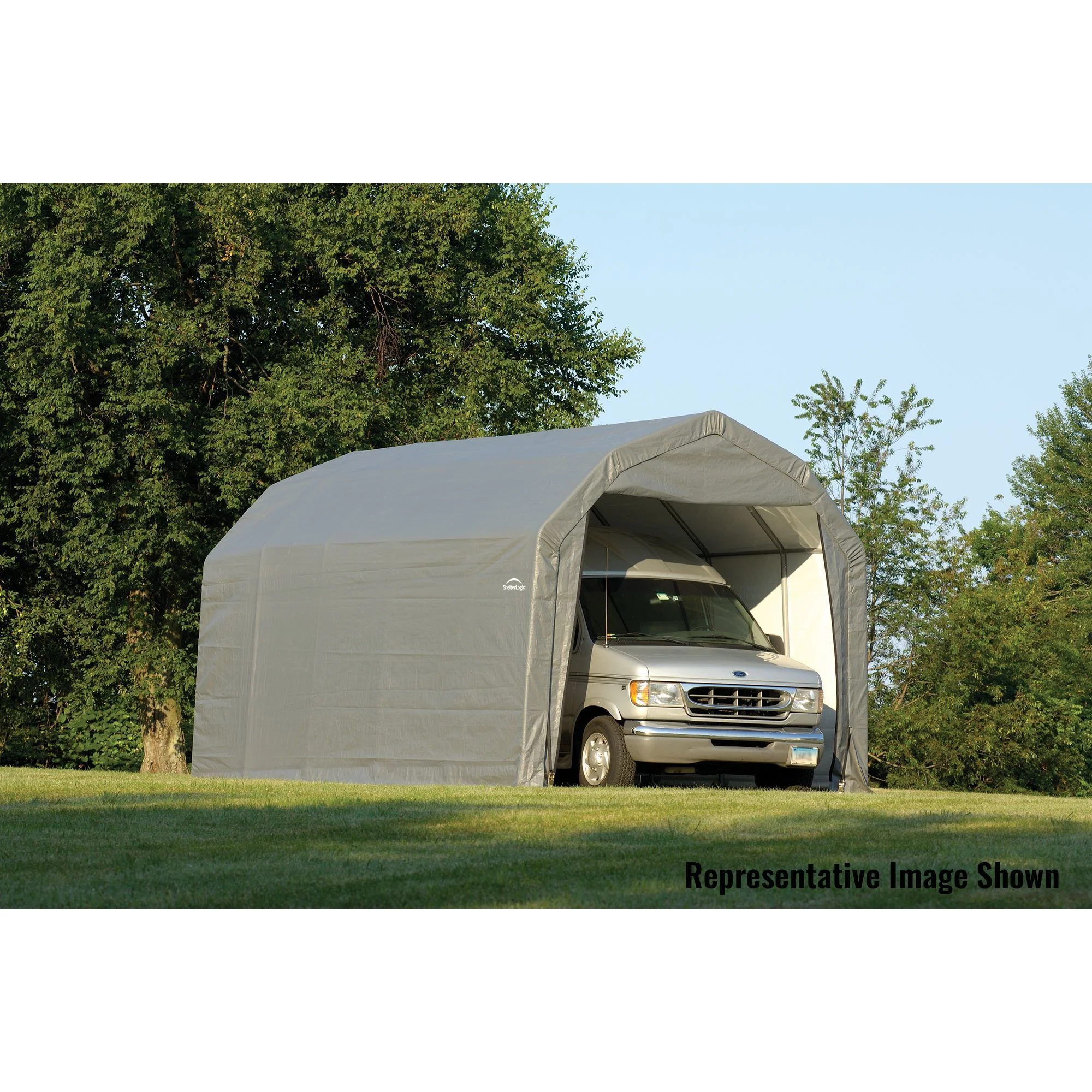 ShelterLogic 90253 Grey 12 x28 x11 Barn Shelter