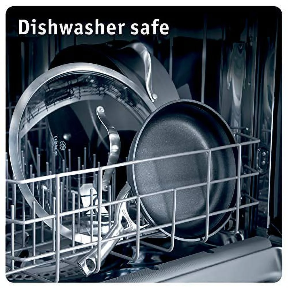 Used Calphalon Aluminum Nonstick Cookware 10-inch and 12-inch Set, Black