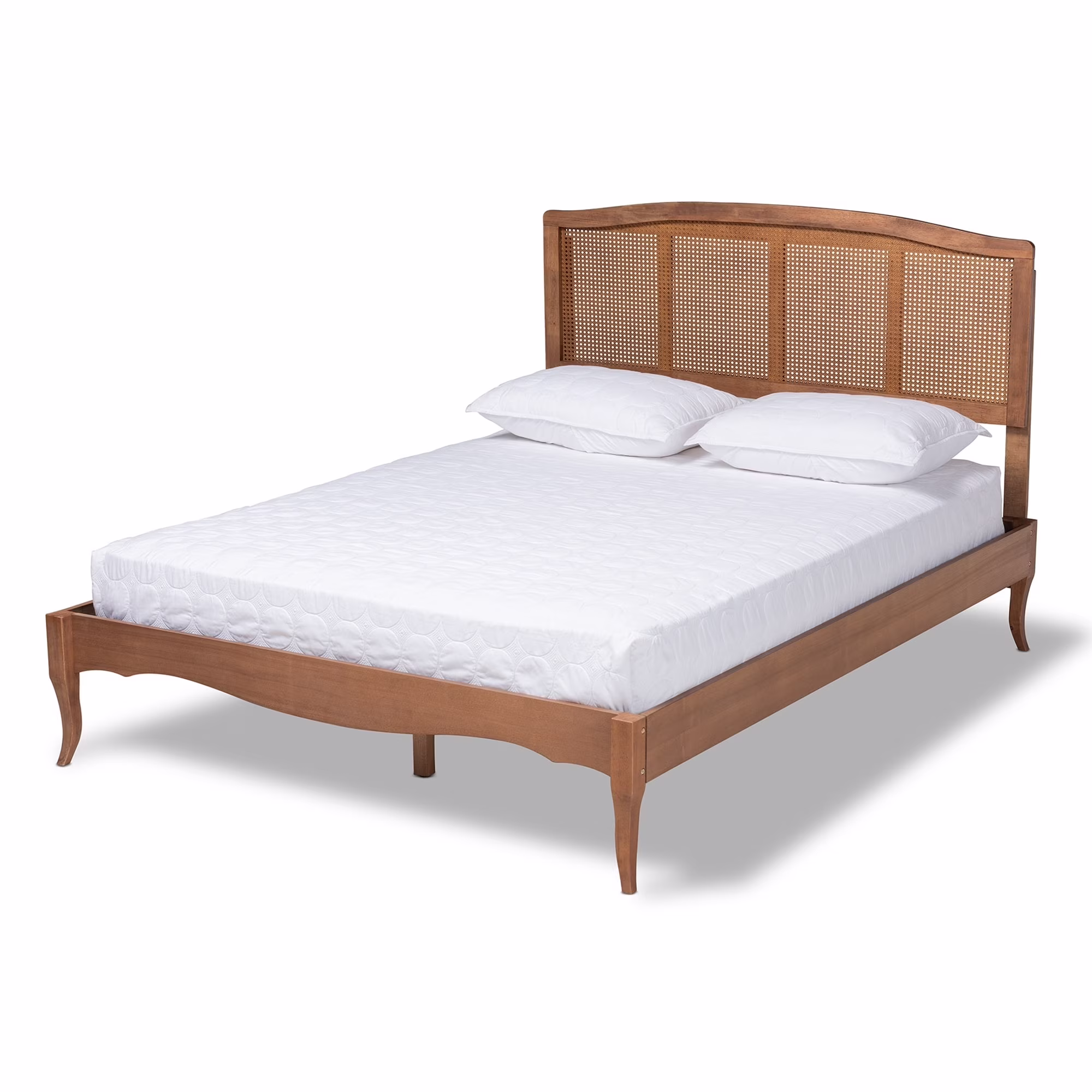 Carson Carrington  Banga Wood and Synthetic Rattan Platform Bed Full