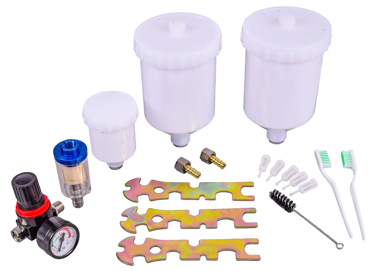 JEGS 81224 HVLP Pro Spray Gun & Detail Kit 8-Piece Kit Includes: (3) Spray Guns
