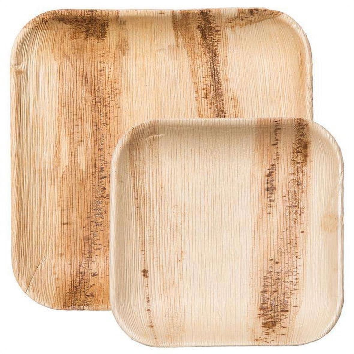 Square Palm Leaf Eco Friendly Disposable Dinnerware Value Set (100 Guests)