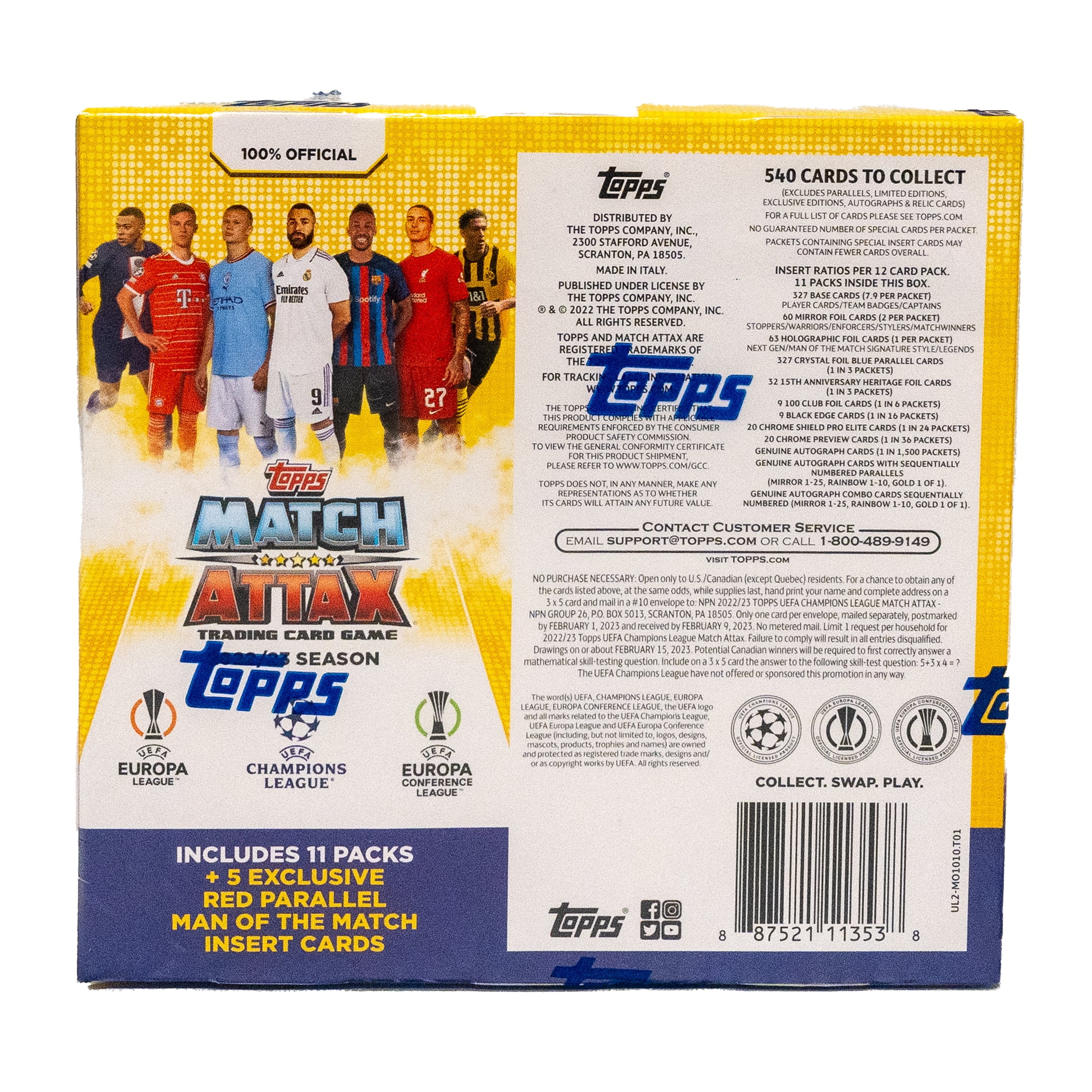 2022 Topps Uefa Match Attax Monster Box Soccer Trading Cards