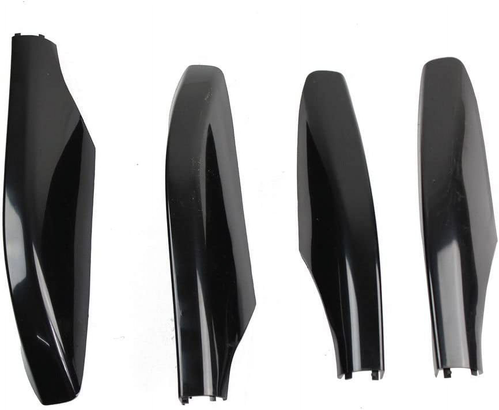 Fichiouy 4 Pcs ABS Roof Rack Bar Rail End Protection Cover Shell for Toyota Land Cruiser Prado Fj120 2003-2009 Black