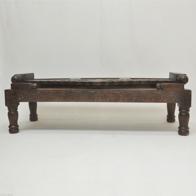 SILAW Hand Carved Daybed Chocolate
