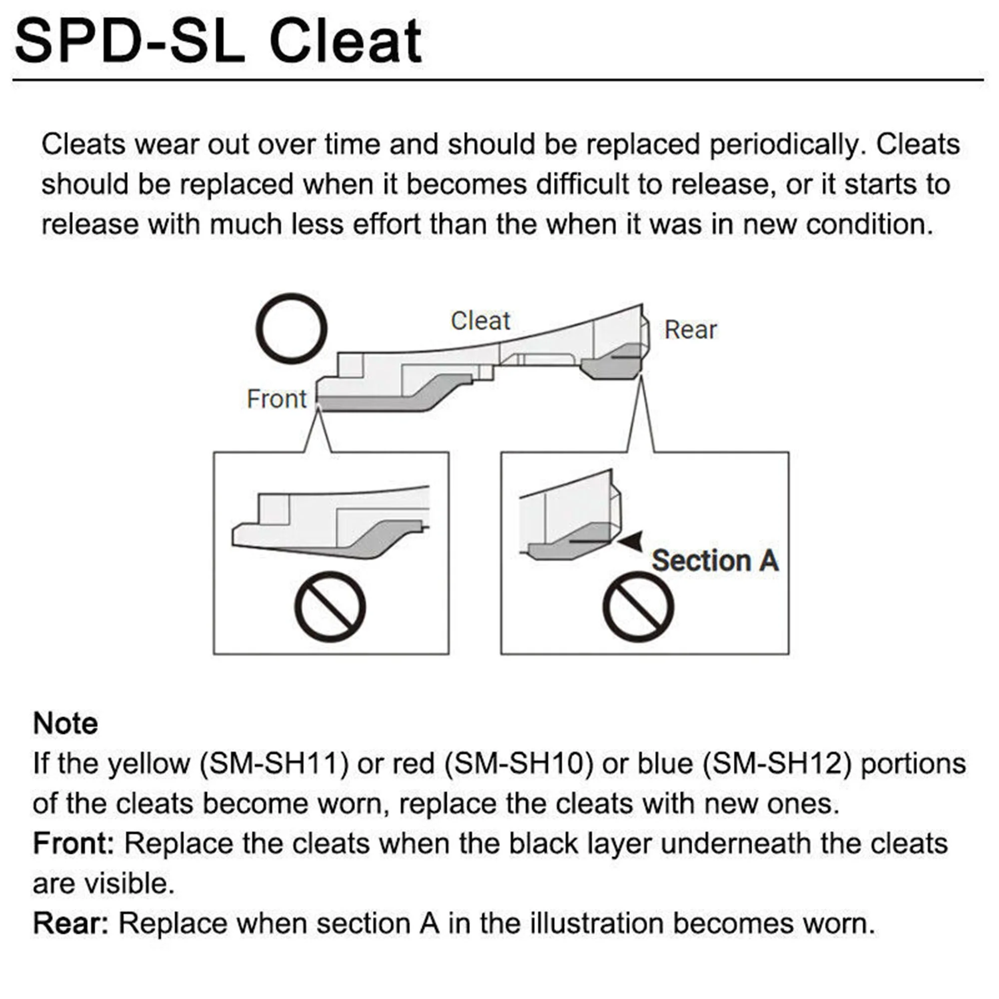 Shimano SPD-SL SH10 SH11 SH12 Road Bike Shoes Pedal Cleats Road Bike Part