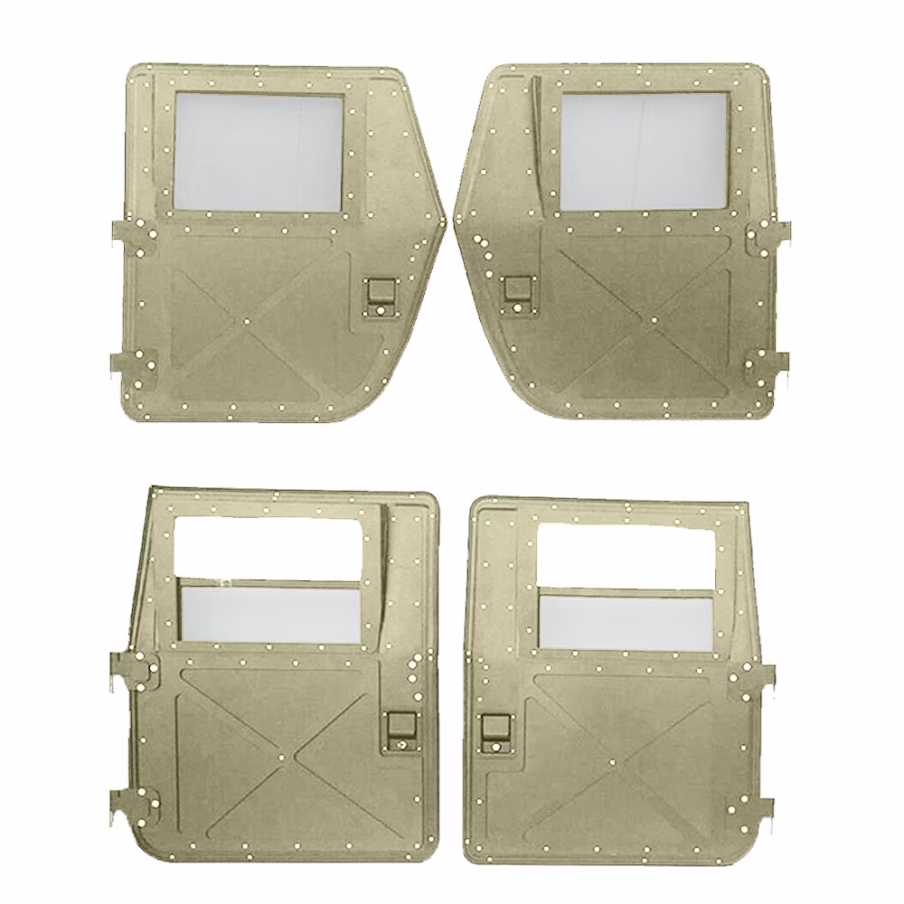 Federal Military Parts Hard X-Door - Set of 4 - Tan, fits Military Humvee