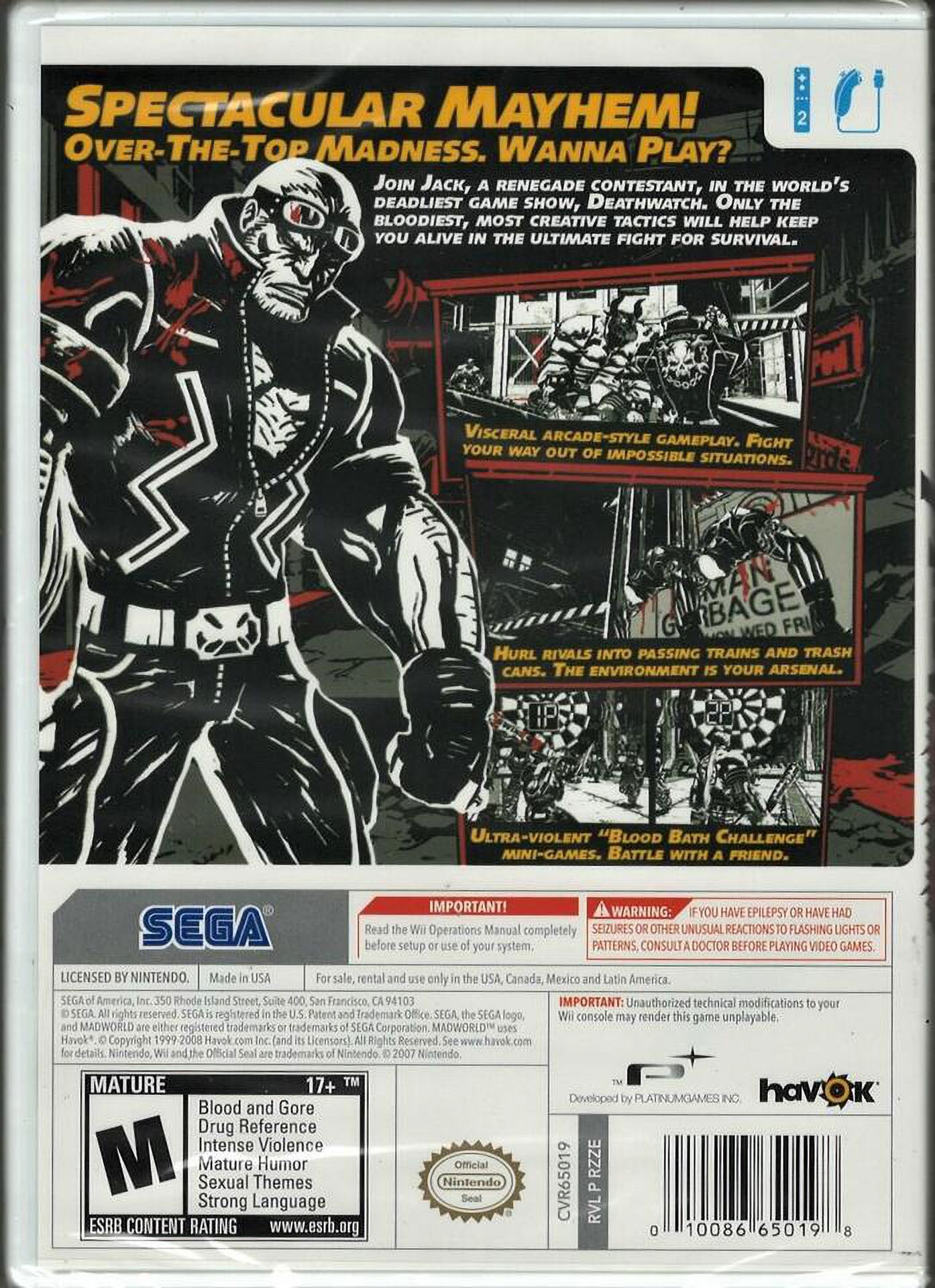 MadWorld WII (Brand New Factory Sealed US Version) Nintendo