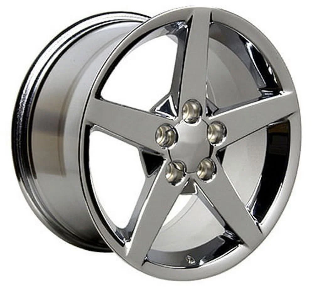 18x9.5/17x9.5 Wheels Fit Corvette, Camaro - C6 Style Chrome Rims - SET Fits select: 2003-2004 CHEVROLET CORVETTE, 2002 CHEVROLET CORVETTE Z06