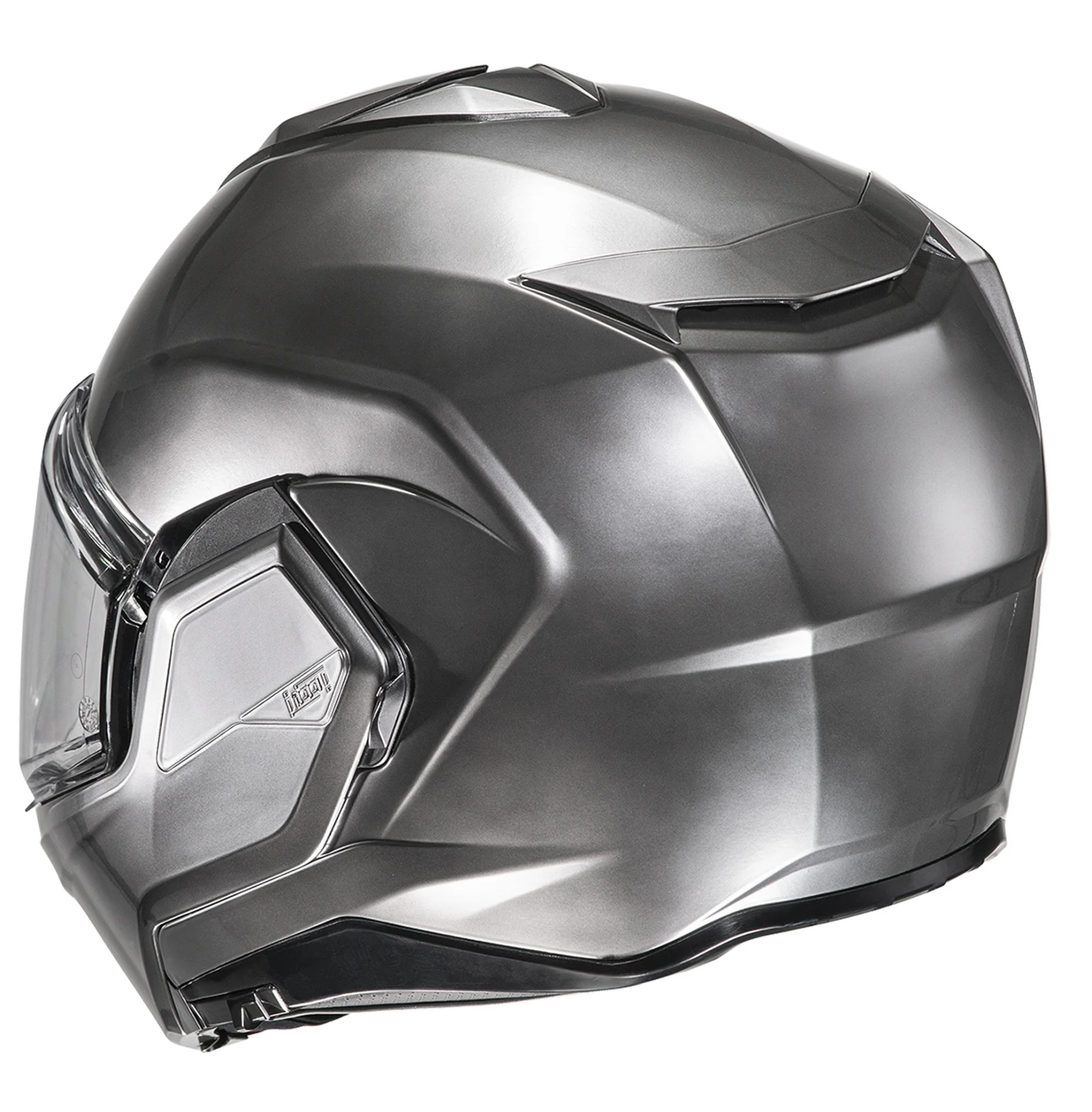 HJC i100 Solid Modular Motorcycle Helmet Hyper Silver LG