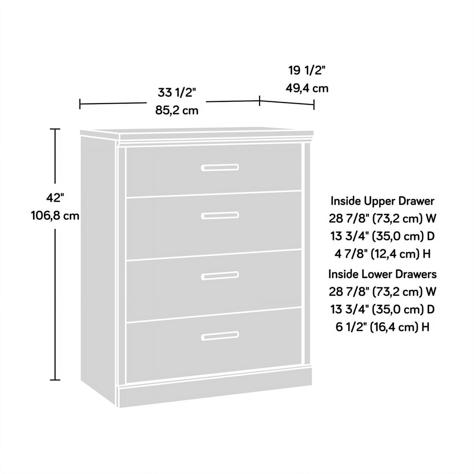 Sauder Aspen Post ® 4-Drawer Bedroom Chest in Prime Oak