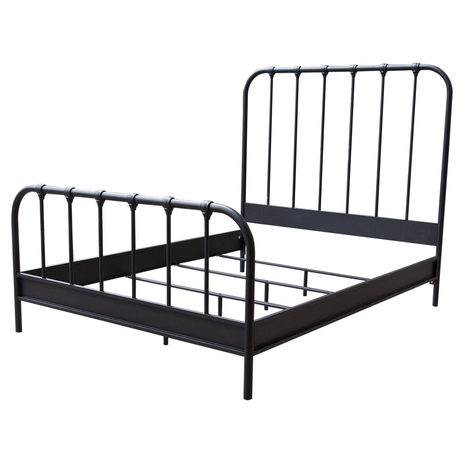 Mateo Rust Brown Powder Coat Metal Eastern King Bed by Diamond Sofa