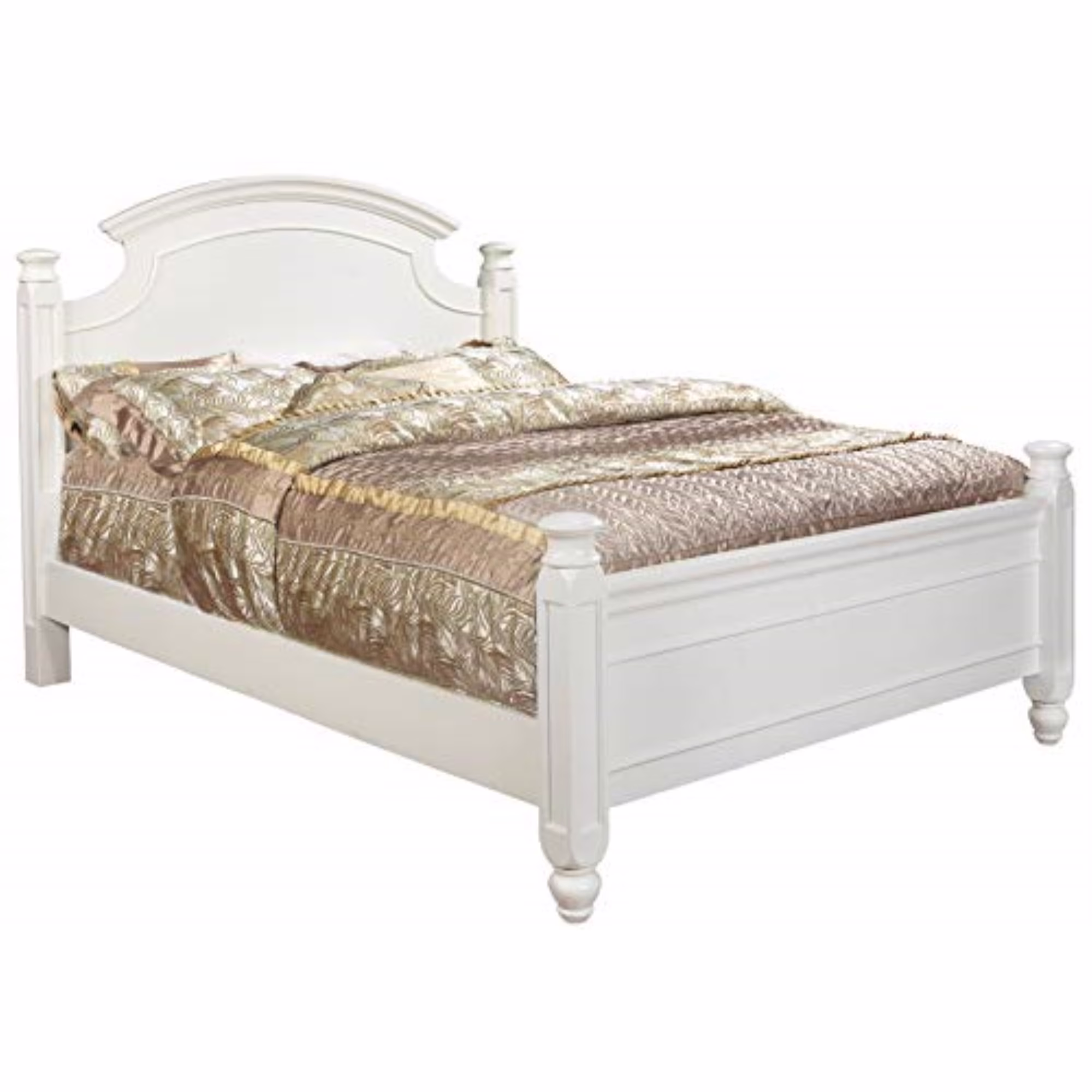 Glory Furniture Summit Queen Poster Bed in White