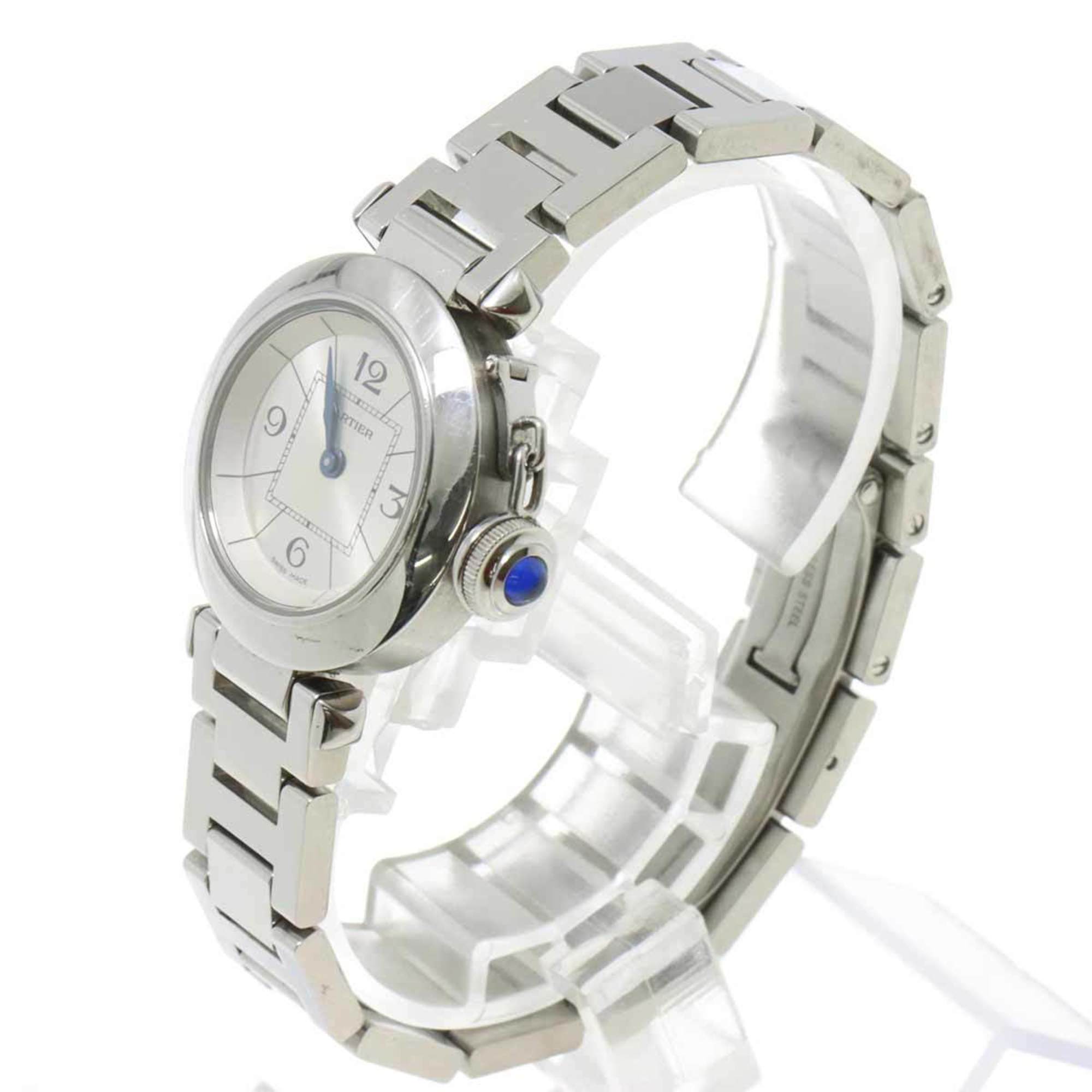 Pre-Owned Cartier Miss Pasha W3140007 Women's Watch Silver Dial Quartz (Good)