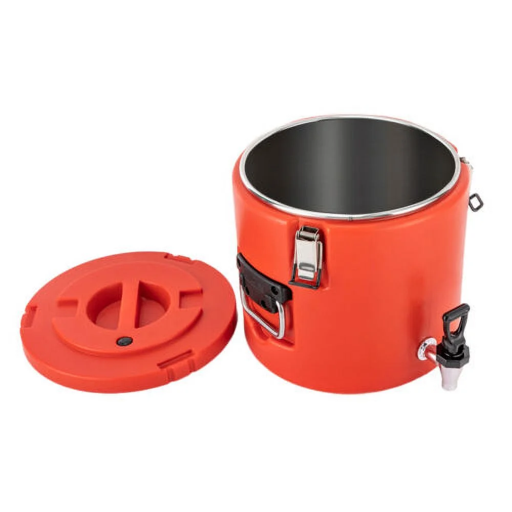 3.9Gal Insulated Beverage Dispenser Hot & Cold Drink Dispenser Stainless Steel