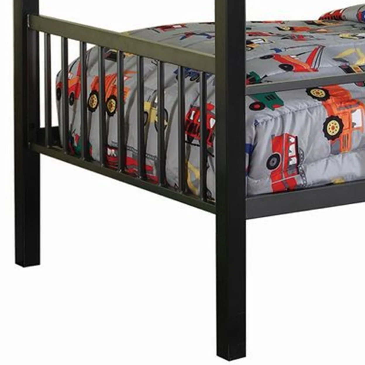 Meyers Twin Over Twin Metal Bunk Bed Black and Gunmetal