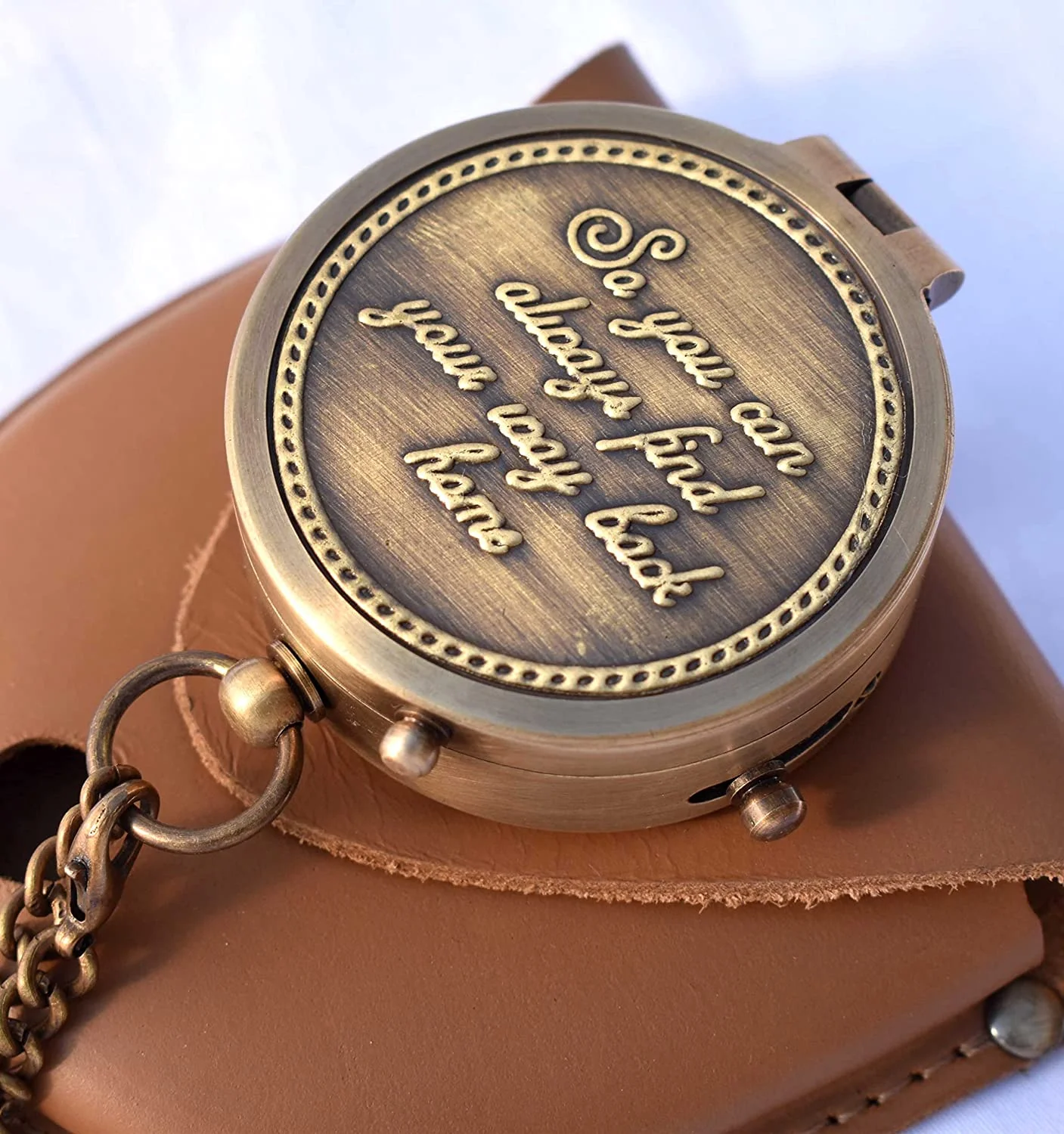 So You Can Always Find Your Way Back Home'' Engraved Compass ,Romantic Gift Ideas for Him/Her - Husband Gifts from Wife, Aniversity Gifts for Men, 50th/25th Wedding Anniversary