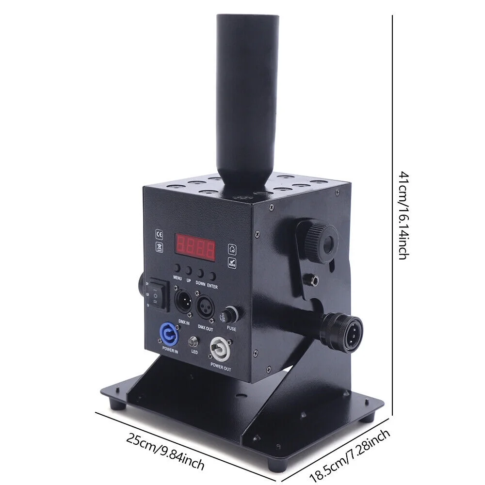 LED Cannon with 5m Gas Hose Single Pipe Stage Effect CO2 Jet Fogger Smog Machine