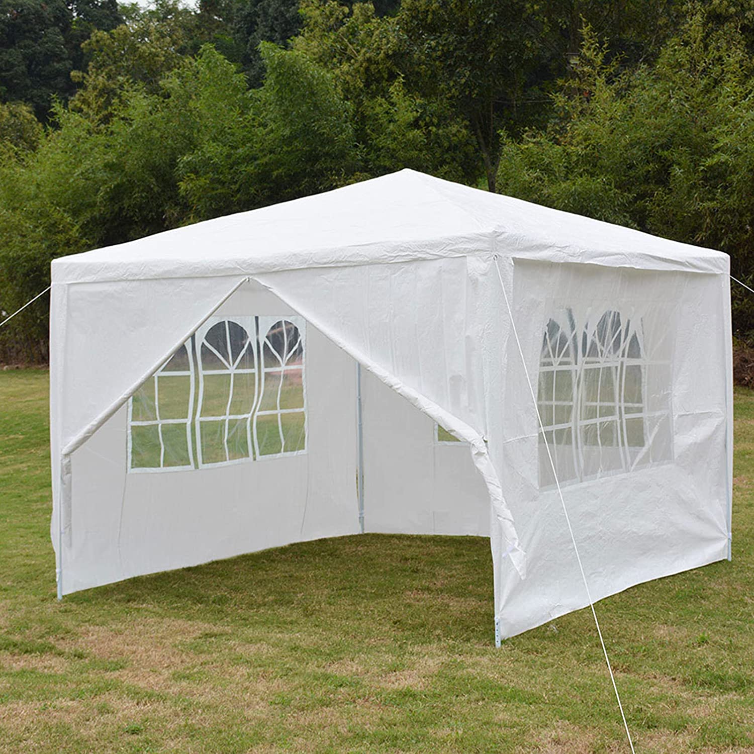 SKONYON Patio Tent 10'x10' Party Tent with 4 Removable Side Walls