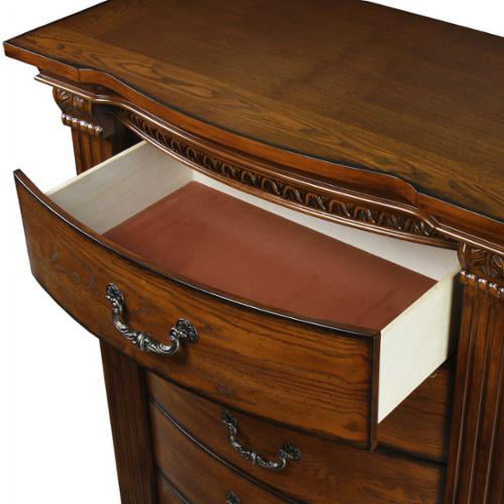 Furniture of America  Sern Traditional Oak Solid Wood 5-drawer Chest