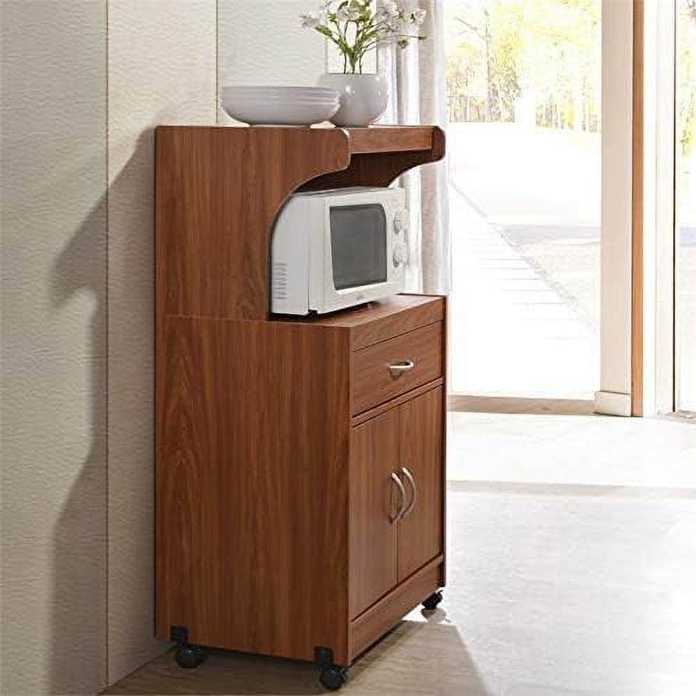 Microwave Kitchen Cart In Cherry