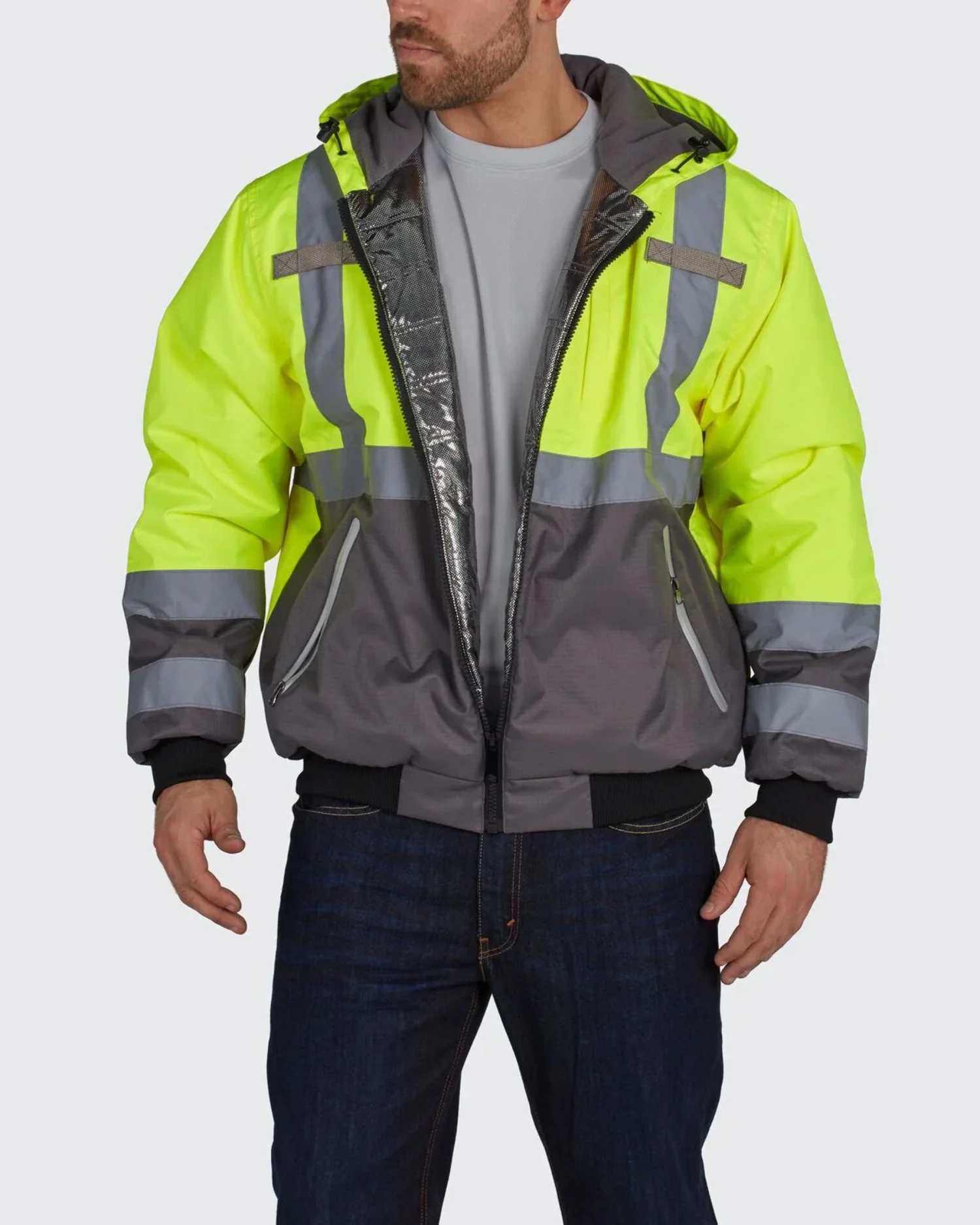 Men's Utility Pro High Visibility Warm Up Lining Bomber Tall Jacket