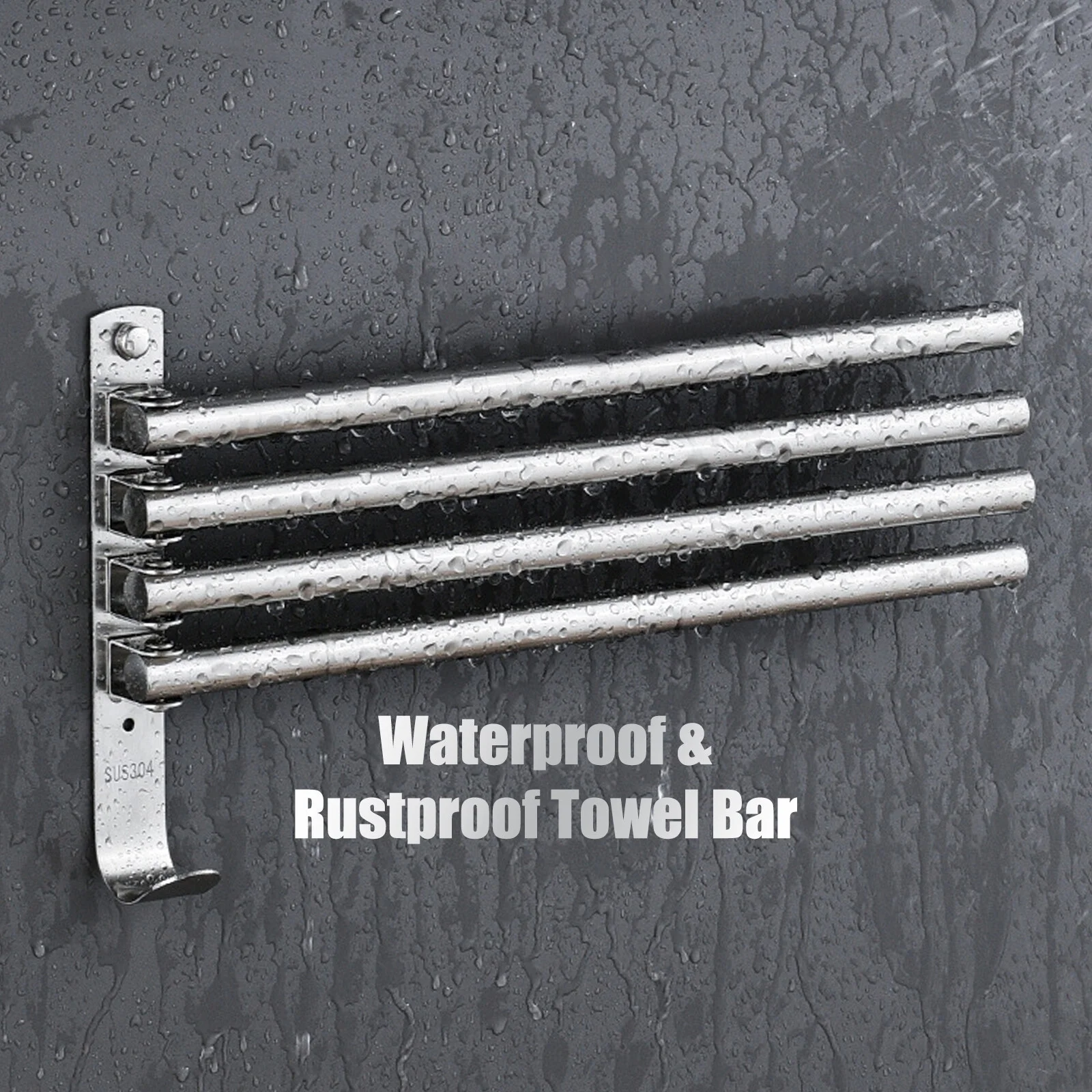 Dazzduo Towel Bar,Towel Bar Towel 4-Bars Arms Towel Bar Stainless Wall Mount Towel Steel Towel Kitchen Out Towel 4-Bars Arms Bath Towel Bar Stainless Steel 4-Bars Arms Bath Stainless Steel Towel