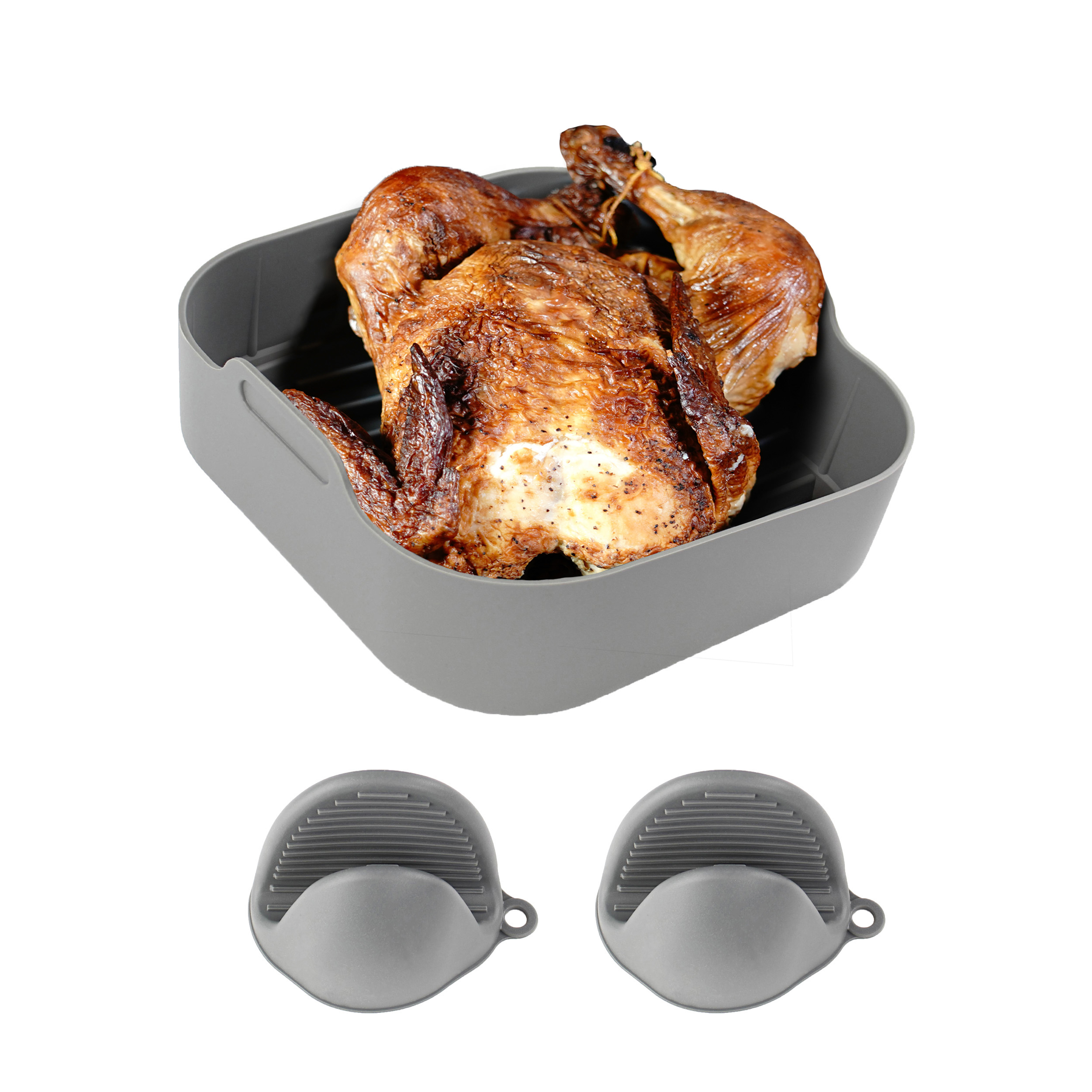 7Penn 6.5QT Air Fryer Accessories - Square Air Fryer Silicone Liner with Gloves