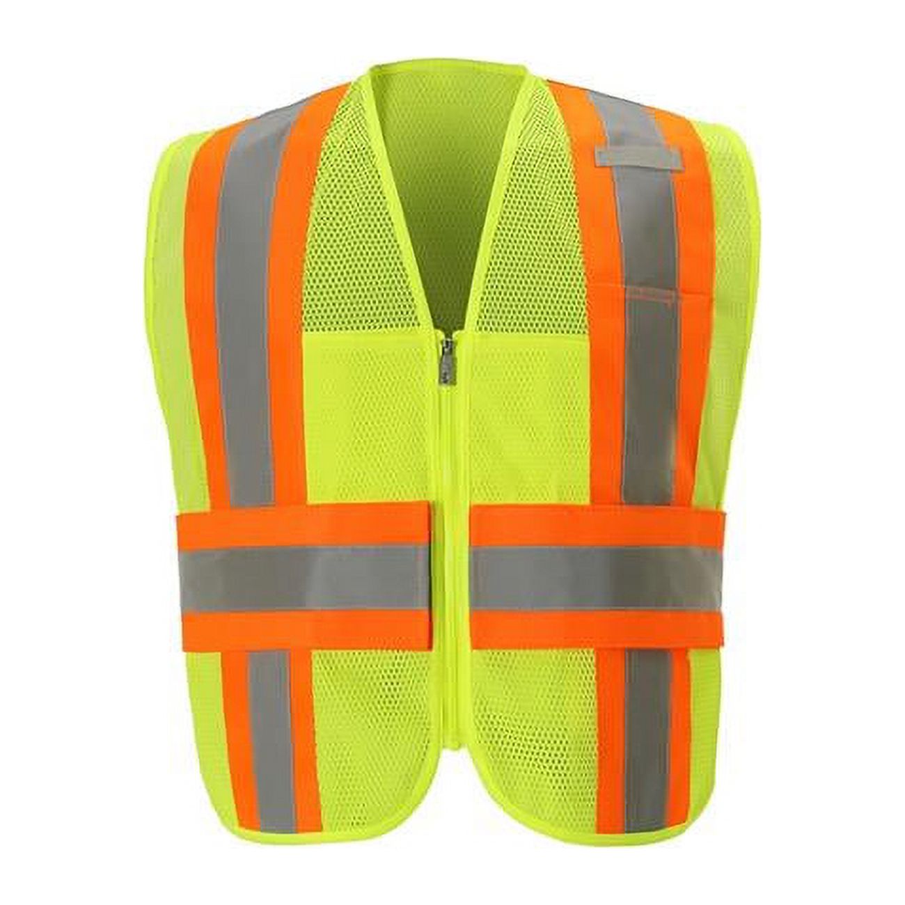 2W International DS525C-2 2XL-3XL Class 2 Contrast DOT Style Vest, Lime - 2XL & 3XL