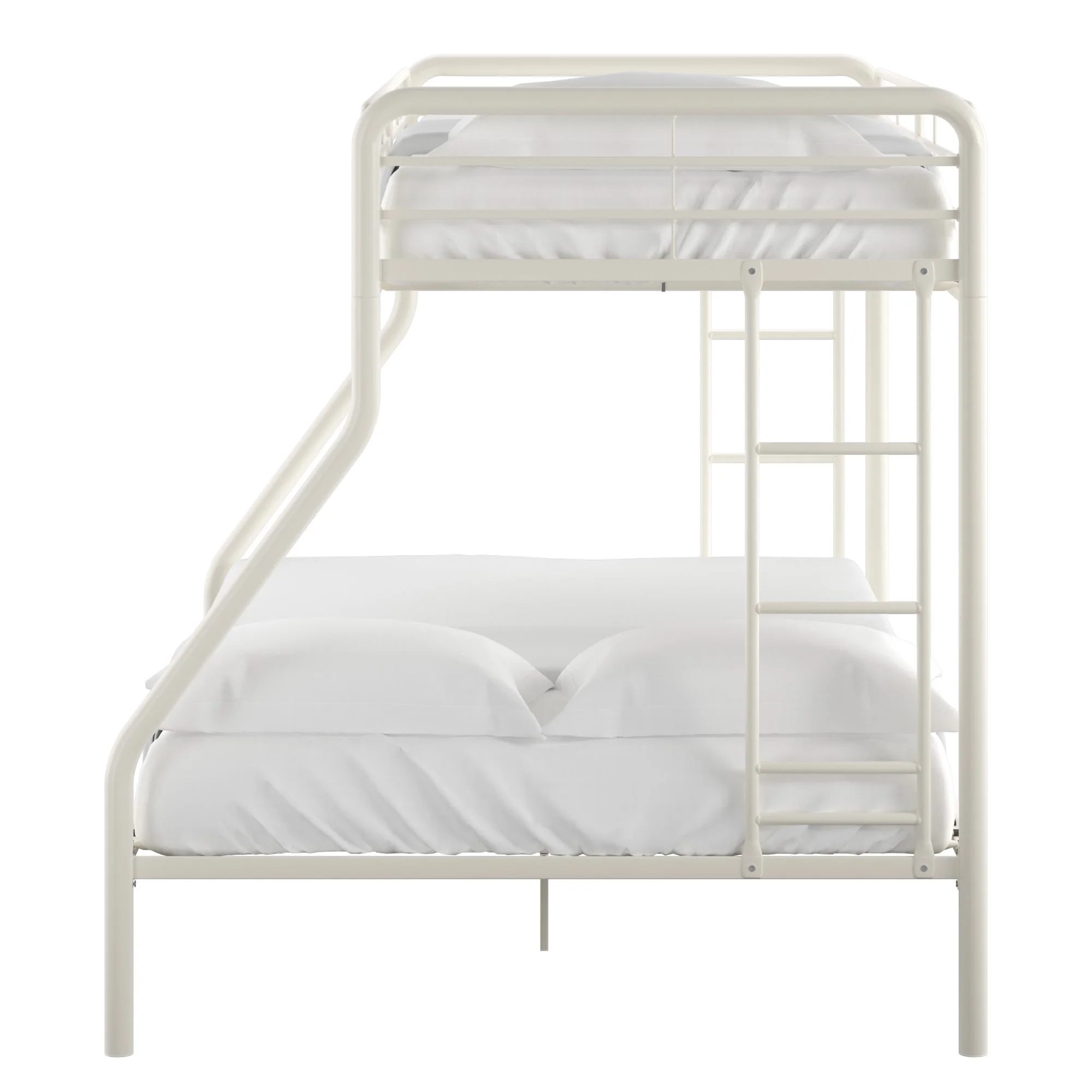 Weston Home Elise Twin Over Full Metal Bunk Bed, White