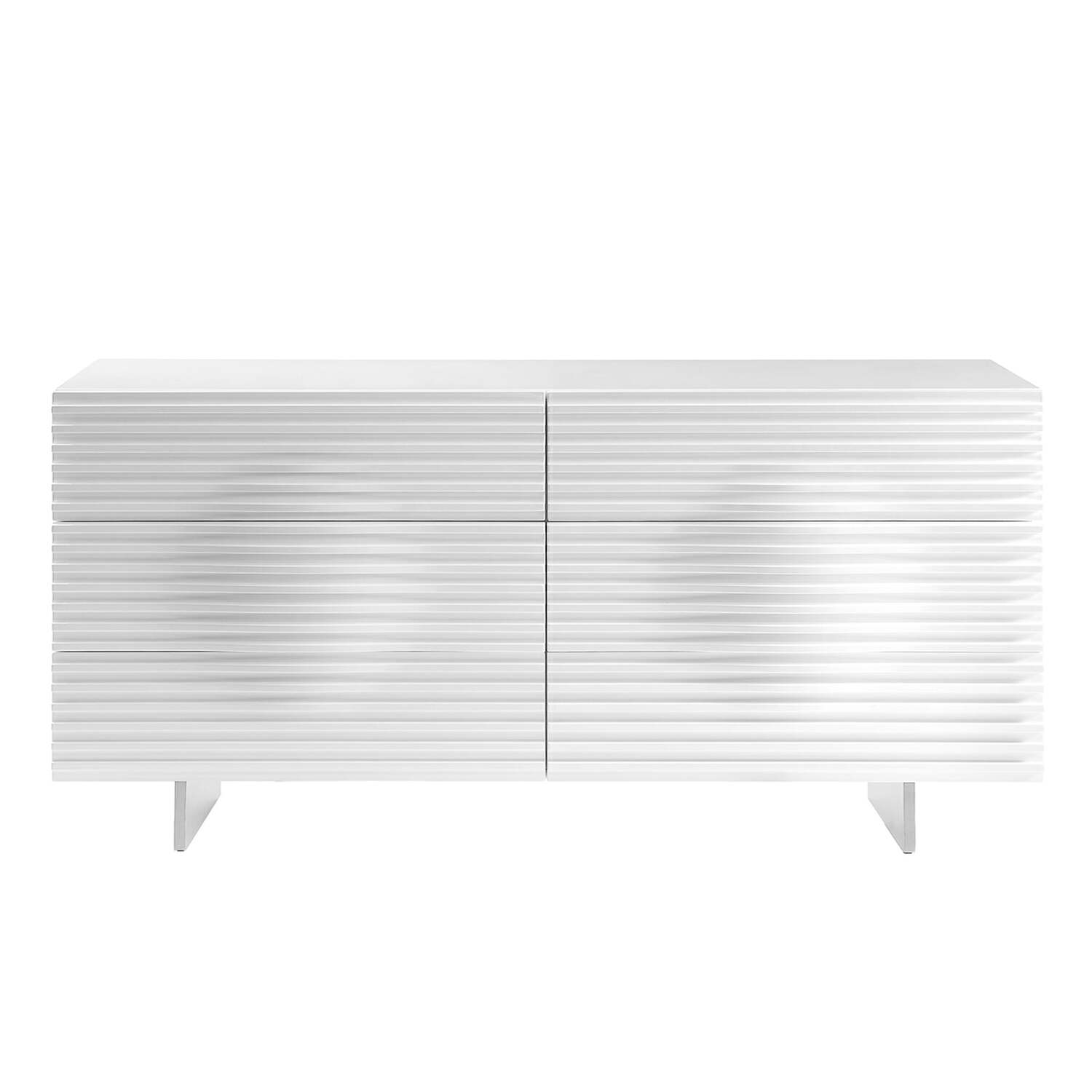 Casabianca Home Moon dresser in white high gloss.
