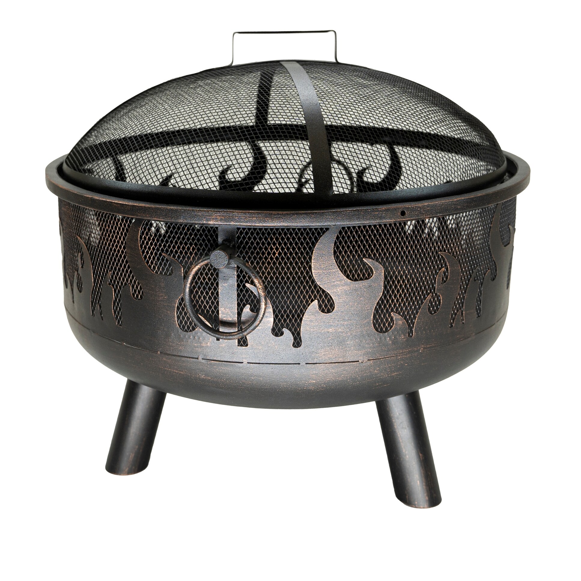 California King Bed with Plank Style Headboard and Round Tapered Legs,Brown