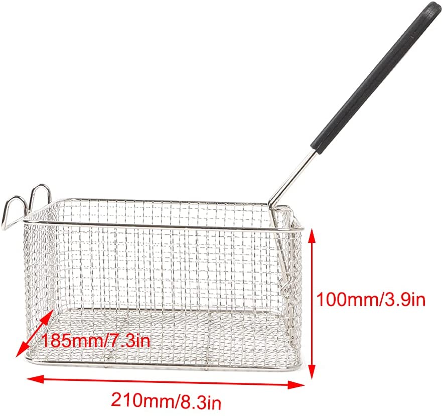 ANQIDI 10L Commercial Gas Fryer Desktop Stainless Steel Fryer with Deep Basket + Lid