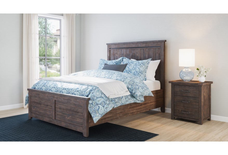 Madison County Rustic Reclaimed Pine Farmhouse Queen Panel Headboard