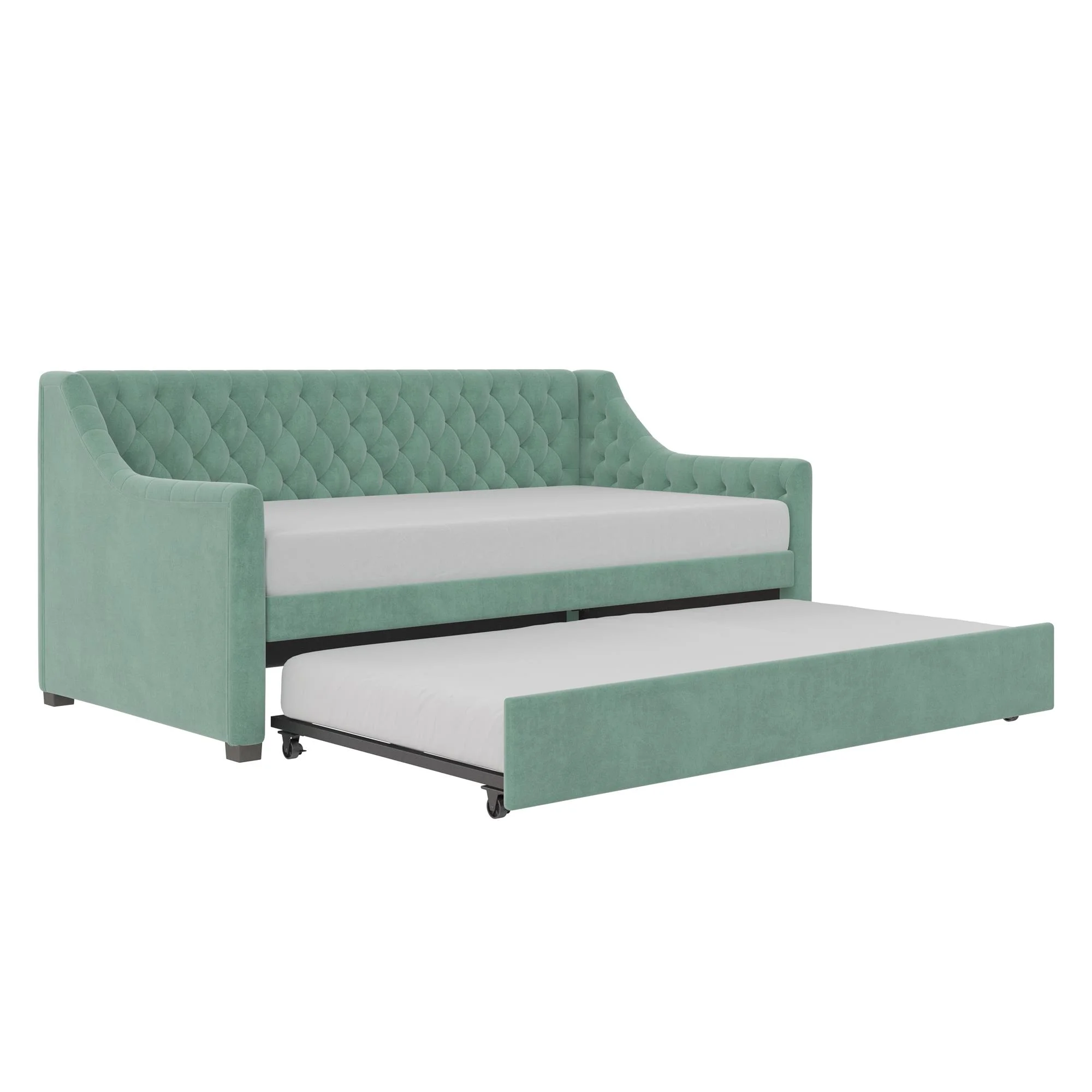 Little Seeds Monarch Hill Ambrosia Twin Daybed and Trundle, Teal Velvet