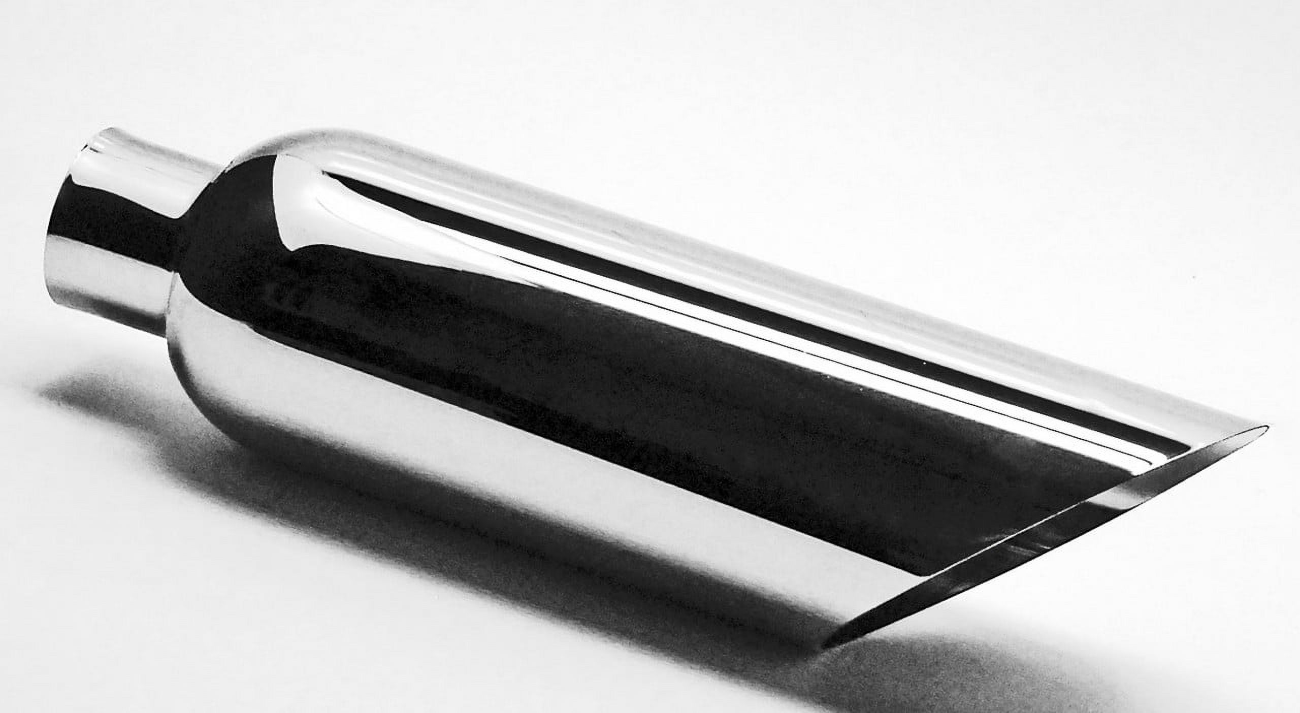 Exhaust Tip 2.50" Inlet 6.00" Outlet 18.00" Long Slant Chrome Wesdon Exhaust Tip