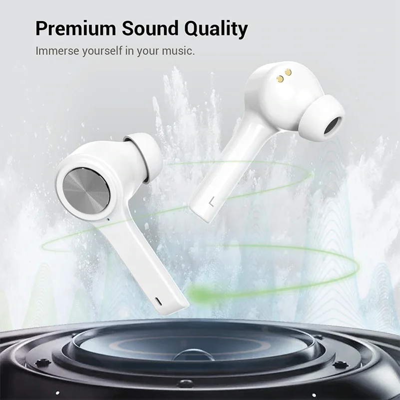 Wireless TWS Earphones Bluetooth Earbuds True Stereo Headphones Mic B2X for Amazon Fire HD 10 (2019) (2017) 7 (2019) - iPhone XS Max XR X, iPad Mini 3 Air 2, 8 PLUS 7 Plus, Pro 10.5, 6S Models