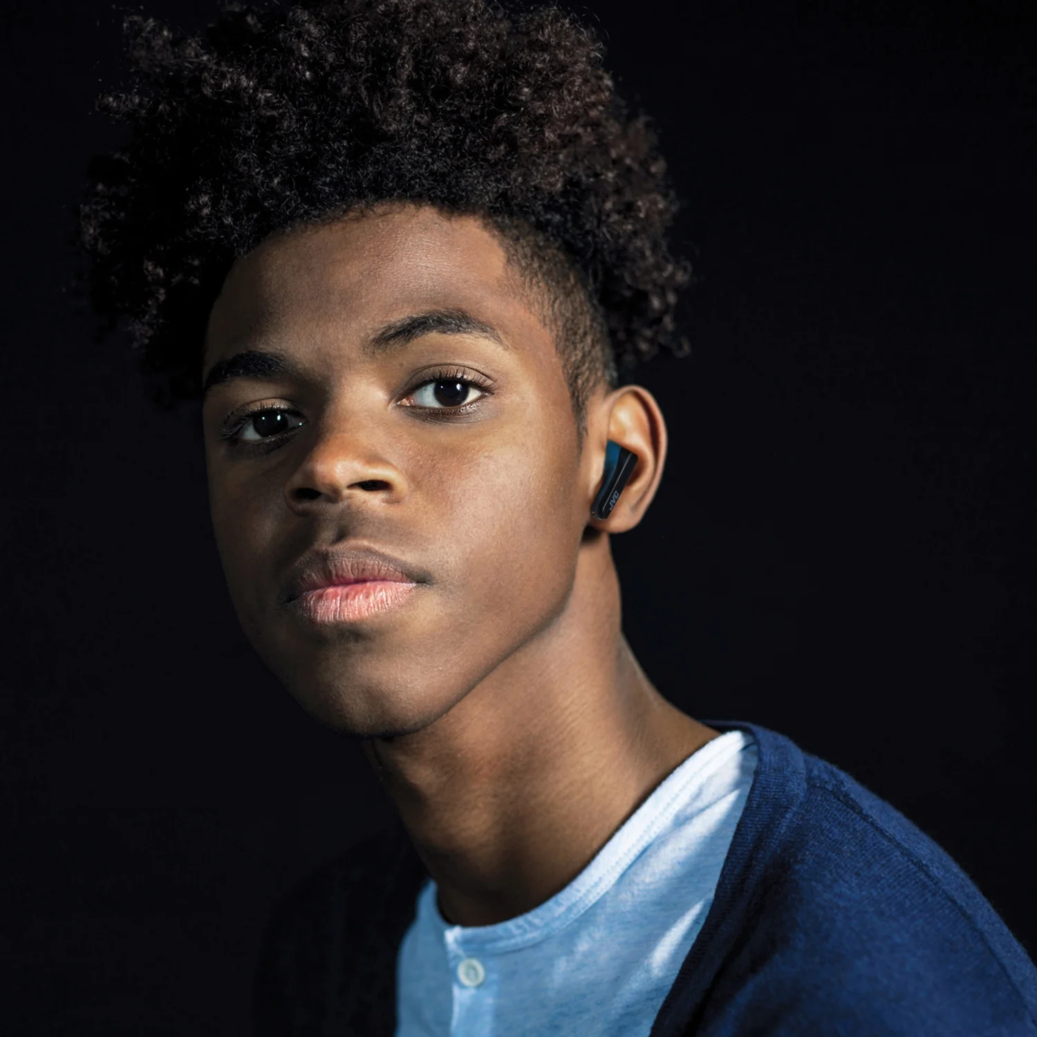 JVC HAA9TA RIPTIDZ Bluetooth Earbuds, True Wireless with Charging Case (Navy)