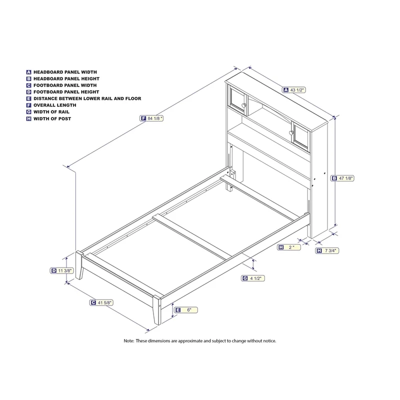 Leo & Lacey 2-Shelf Traditional Wood Twin Traditional Bed in Gray