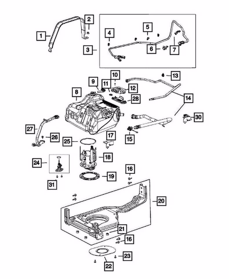 New Genuine Mopar Tank Diesel Exhaust Fluid 2019-2024 OE 57009086AC