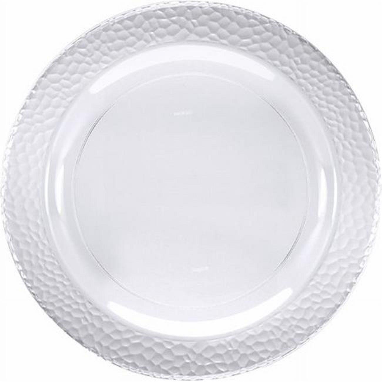 Creative Converting 347880 9 in. Clear Pebble Plastic Dinner Plates - 120 Count