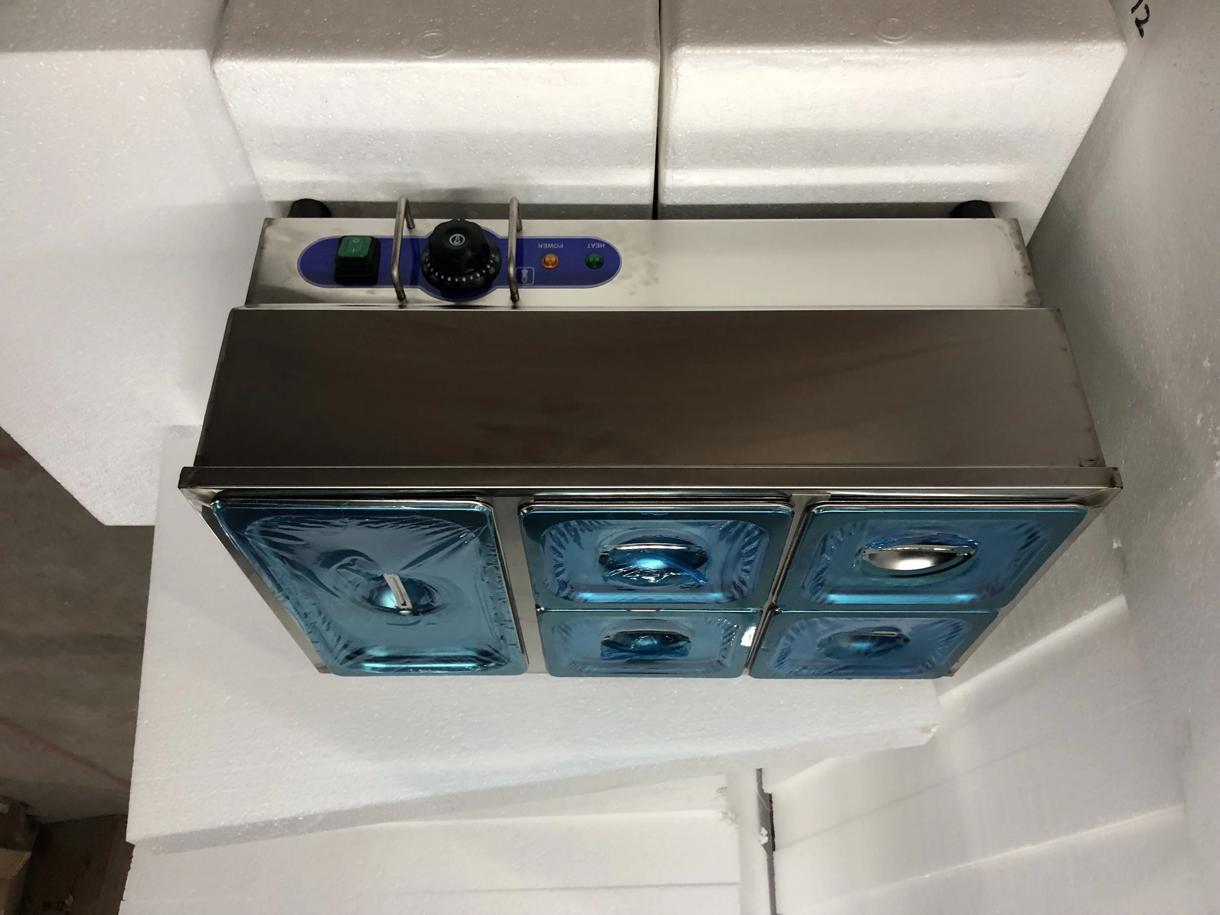 PreAsion 5-Pot Food Soup Warmer Steam Table Canteen Kitchen Buffet Heat Commercial