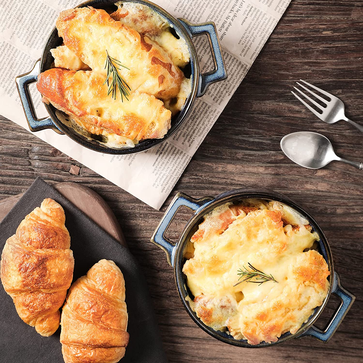 8-Piece Kitchen Dinnerware Set - 24 Oz Ceramic Soup Bowls Bundle with 27 Oz Jumbo Soup Mug - Microwave, Oven, and Dishwasher Safe, Scratch Resistant