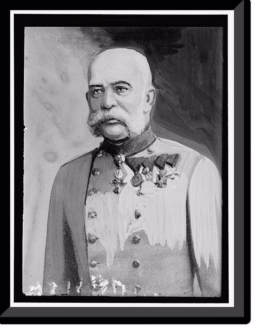 Historic Framed Print, FRANZ, JOSEF. H.R.H. EMPEROR OF AUSTRIA, 17-7/8