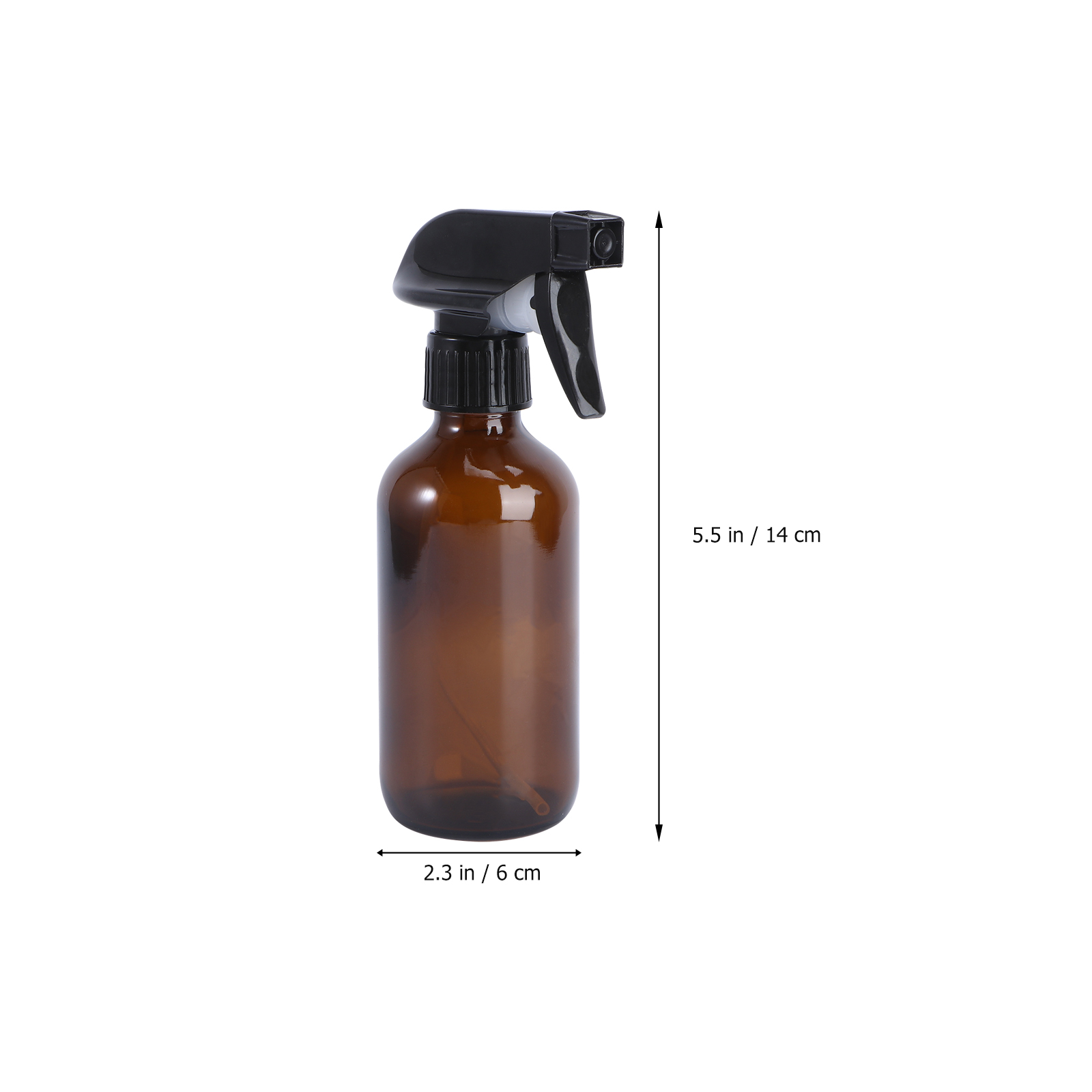 6Pcs 250ML Spray Bottles Refillable Glass Sprayer Storage Bottles Container Brown