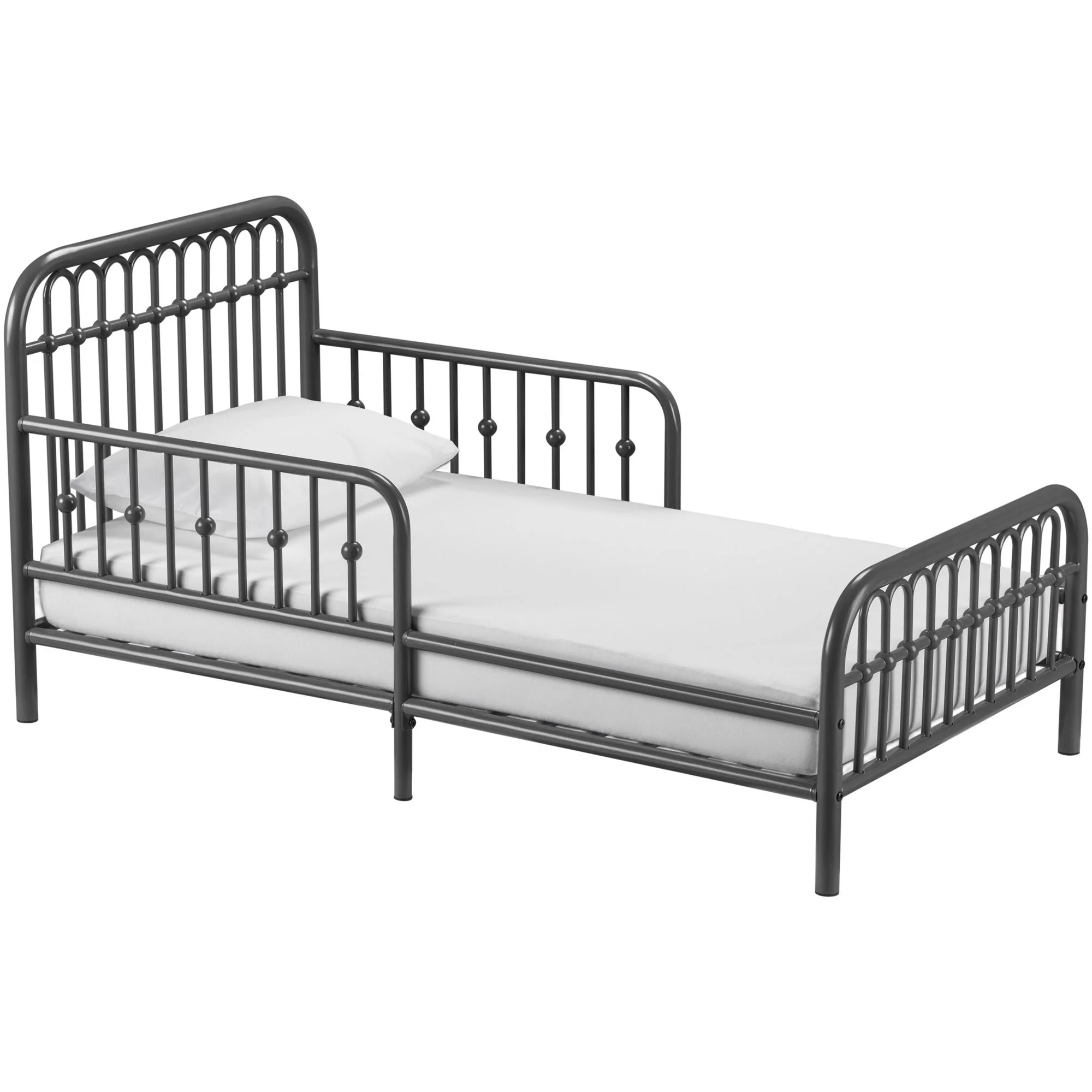 Little Seeds Monarch Hill Ivy Metal Toddler Bed, Graphite Gray