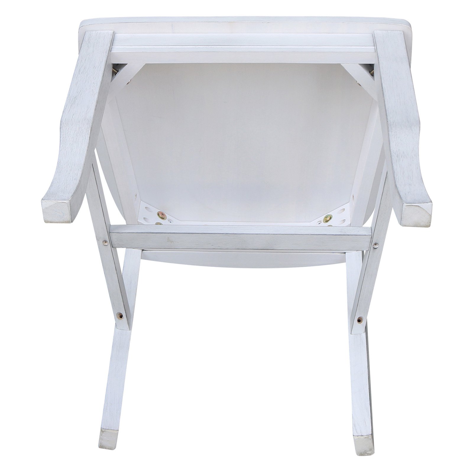 Double XX Solid Wood Chairs in White- Set of 2
