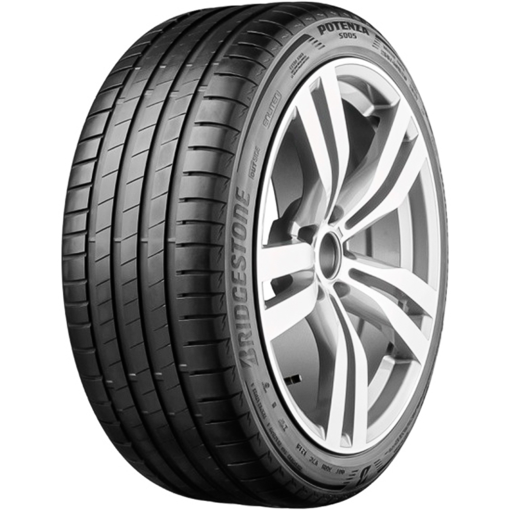 Bridgestone Potenza S005 255/40R20 101Y XL (AO) High Performance Tire Fits: 2021-23 Tesla Y Long Range, 2022-23 Volkswagen Tiguan Highline R-Line